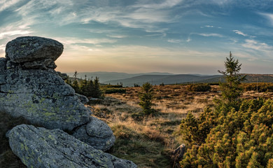 Panorama of Krkonose mountains, Czech Republic