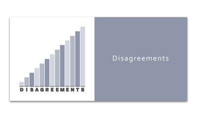 Disagreements - Increasing graph on white background