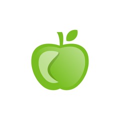Apple Fruit Nutrition Organic Abstract Icon Logo Design Template Element Vector
