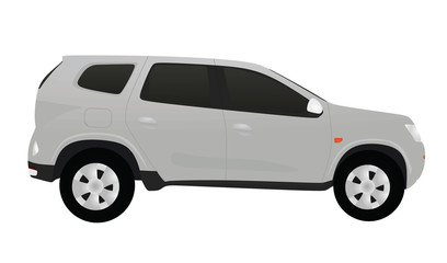 Grey car. vector illustration