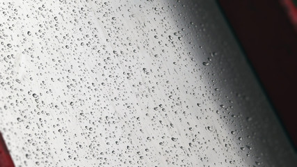 Steel surface with water drops