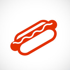 Hot dog vector icon