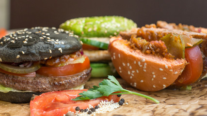Homemade burgers