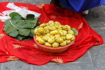 Chestnuts in a bowl (Kashgar, Xinjiang)