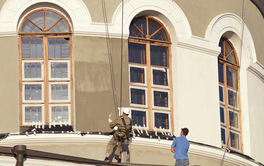 Architectural restoration on the Cathedral of the Nativity, Chisinau,, Moldova