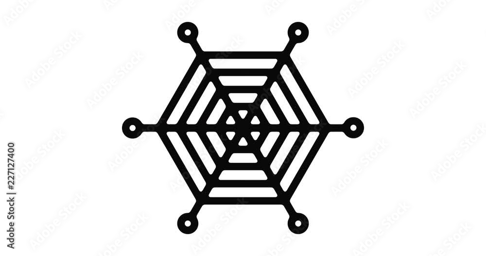 Poster web line icon motion graphic animation with alpha channel.