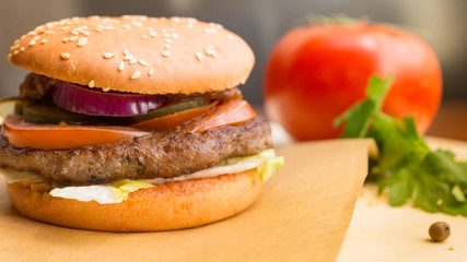 Homemade pizza with sausage and cheese