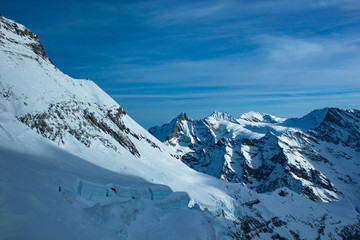 Fototapeta na wymiar Snowy Mountains at Grindelwald, Switzerland.
