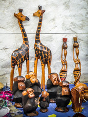 Afrikanische Holzfiguren aus Boa Vista, Kapverden