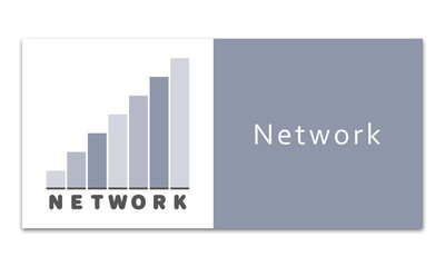 Network - Increasing graph on white background