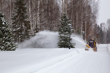 snow machine in  park In day