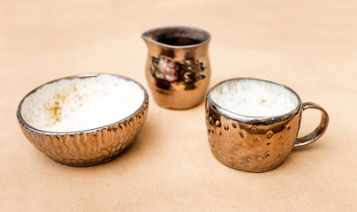 Decorative ceramic handmade pottery objects