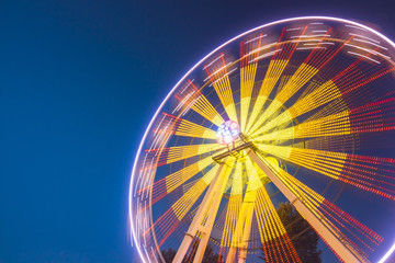 Beautiful ferris wheel in motion