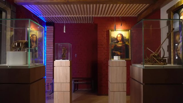 Leonardo Da Vinci Exhibition Hall dedicated to his art and science inventions and Mona Lisa