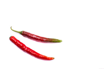 Peppers ripe sharp red two pieces