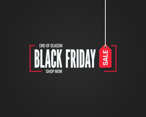 black friday sale sign on black background - 227130636