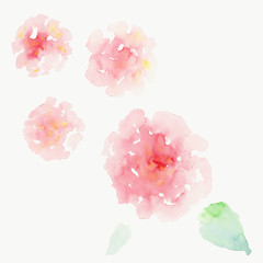 Watercolor flower set 