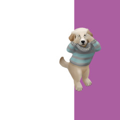 Golden retriever playing