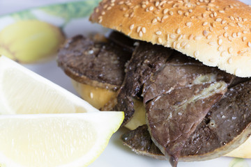 Panino o focaccia con la milza