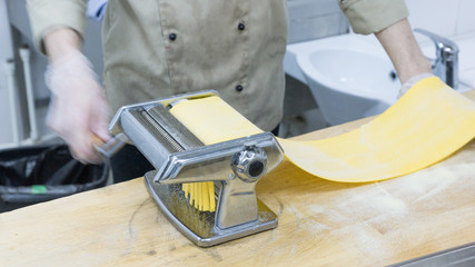 Chef cooking a pasta