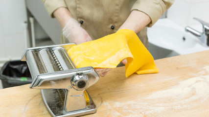 Chef cooking a pasta