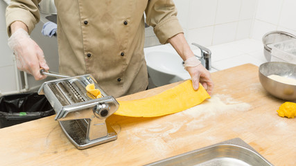 Chef cooking a pasta