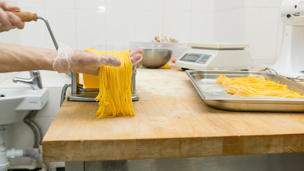 Chef cooking a pasta