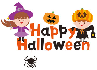 halloween　ハロウィン　文字　英語　キャラクター　イラスト