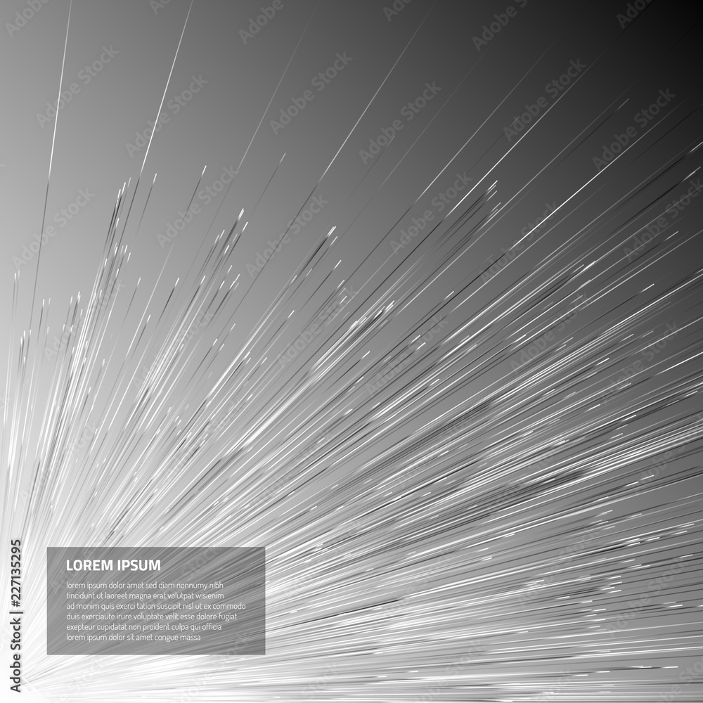 Aufkleber abstract background in monochrome. rays diverging from one point. pursuit of the new.
