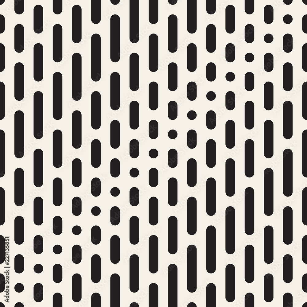 Poster Geometric pattern with round shapes. Vector seamless pattern.