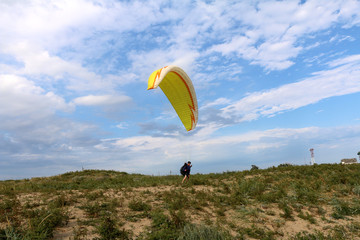paragliding in mountains
