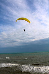 paragliding in beach