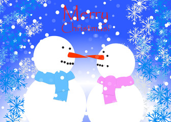 Merry Christmas card - vector illustration
