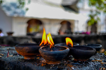 Candles in Dambulla