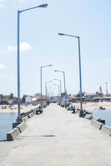 dock Jimbaran beach in bali Indonesia