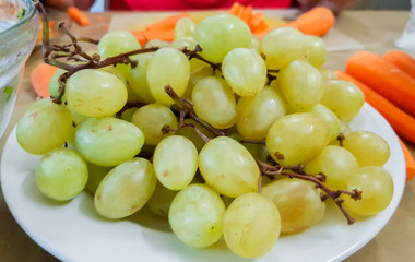 Plate of grapes