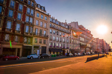 Fototapeta na wymiar Beautiful street in the center of Paris, France