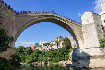 Fototapeta premium Bridge Jumping in Mostar