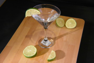 Cocktail Glass with Limes 1