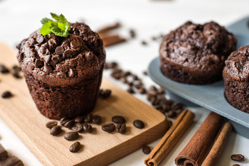 tasty chocolate muffin