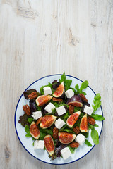 figs, feta,rucola and pecan nut salad