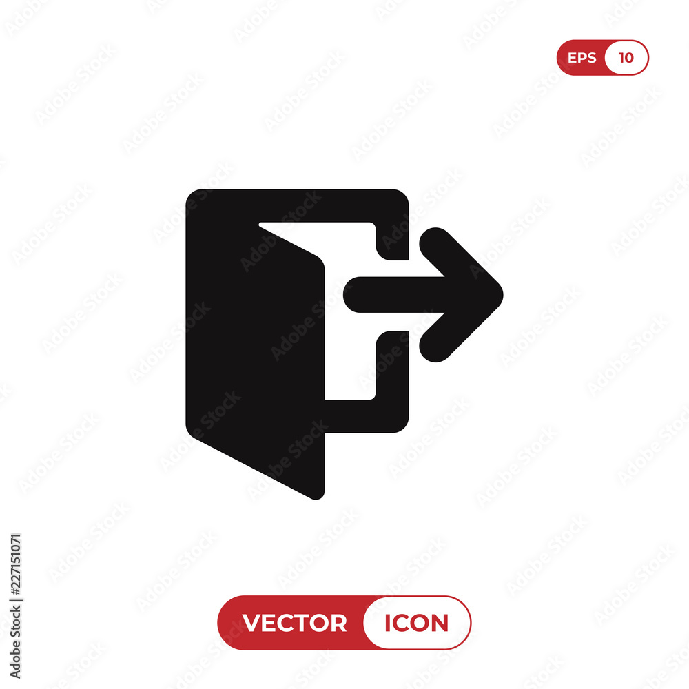 Aufkleber exit vector icon