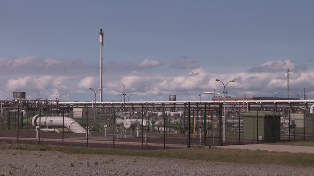 Tubes in Gassco plant or terminal in Emden, Germany