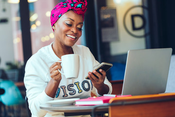 Black woman working on laptop