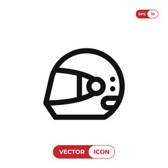 Racing helmet vector icon