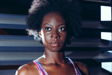 Fitness Portrait of Black Woman