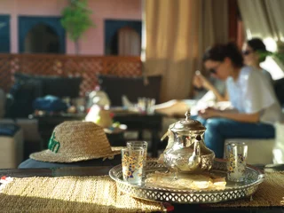Traditional Moroccan tea with mint © mybixo