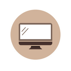 tv monitor pc icon vector illustration screen