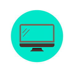 tv monitor pc icon vector illustration screen