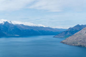 Fototapeta na wymiar Mountains and Lake Wakatipu, New Zealand